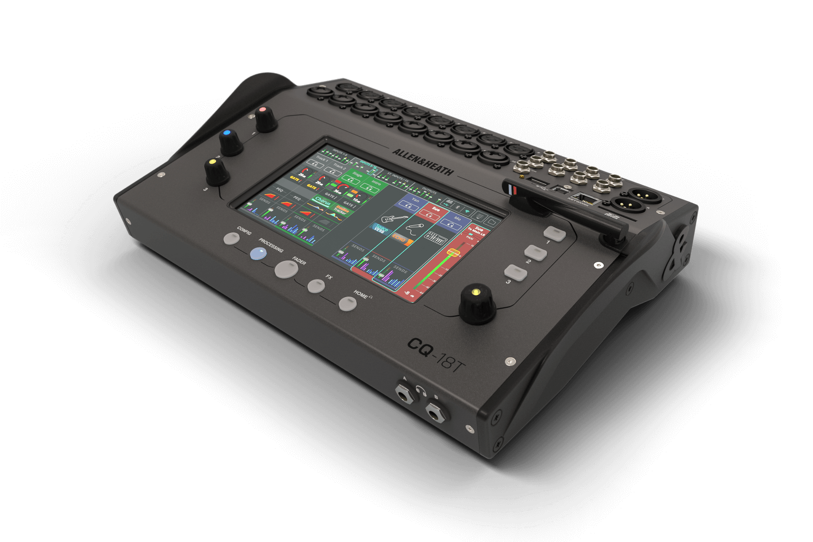 Allen & Heath CQ18T 18ch digital mixer Wi-Fi, 7”, 16 mic/lin, 4FX 6 Au - Allen & Heath | Bellalite