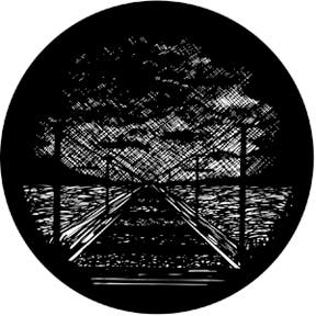 Meshed Railway Lines Metallgobo, E-Size (37,5mm) - Rosco | Bellalite Meshed Railway Lines Metallgobo, E-Size (37,5mm) - Rosco | Bellalite