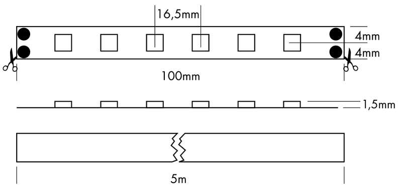 Flex Strip 300-95 Mono, per meter 4000K - PROLED | Bellalite Flex Strip 300-95 Mono, per meter 4000K - PROLED | Bellalite