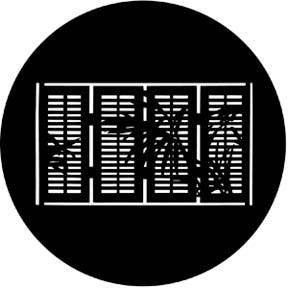 Tropical Window Metallgobo, Size: (ange storlek) - Rosco | Bellalite Tropical Window Metallgobo, Size: (ange storlek) - Rosco | Bellalite