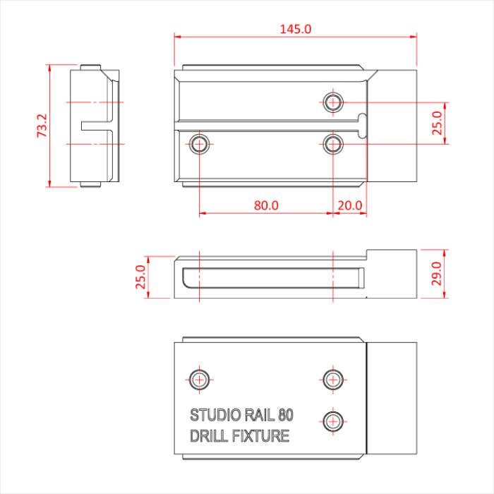 Doughty Studio Rail 80 Drilling Jig - Doughty | Bellalite Doughty Studio Rail 80 Drilling Jig - Doughty | Bellalite