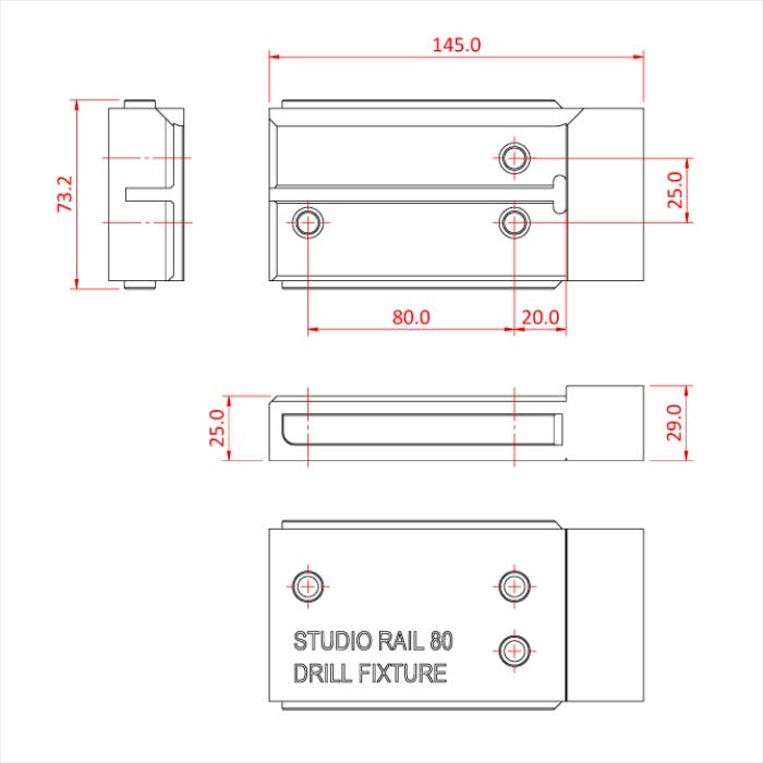 Doughty Studio Rail 80 Drilling Jig - Doughty | Bellalite Doughty Studio Rail 80 Drilling Jig - Doughty | Bellalite