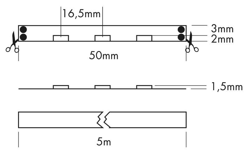 Flex Strip Side View Mono, per meter 3000K - PROLED | Bellalite Flex Strip Side View Mono, per meter 3000K - PROLED | Bellalite