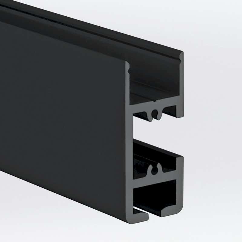 Aluminiumprofil S-Line Gallery, 3m Svart - PROLED | Bellalite Aluminiumprofil S-Line Gallery, 3m Svart - PROLED | Bellalite