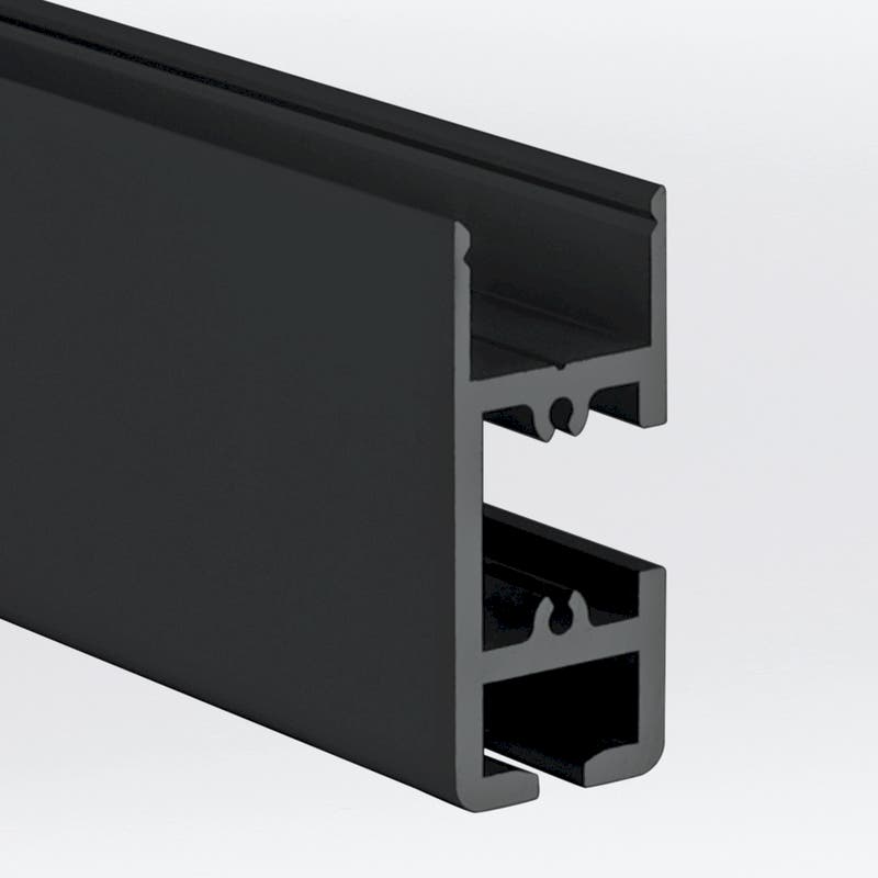 Aluminiumprofil S-Line Gallery, 3m Svart - PROLED | Bellalite Aluminiumprofil S-Line Gallery, 3m Svart - PROLED | Bellalite